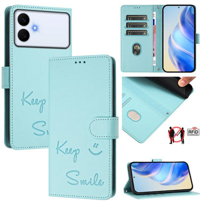Smile Embossing RFID Leather Phone Case, For Galaxy S26 FE 5G 5G, For Samsung Galaxy S26+ 5G, For Samsung Galaxy S26 Edge 5G, For Samsung Galaxy S26 Ultra 5G, For Samsung Galaxy S26 5G, For Samsung Galaxy S25 Edge 5G, For Samsung Galaxy S25 5G         ...