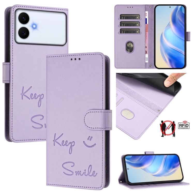 Smile Embossing RFID Leather Phone Case, For Galaxy S26 FE 5G 5G, For Samsung Galaxy S26+ 5G, For Samsung Galaxy S26 Edge 5G, For Samsung Galaxy S26 Ultra 5G, For Samsung Galaxy S26 5G, For Samsung Galaxy S25 Edge 5G, For Samsung Galaxy S25 5G         ...