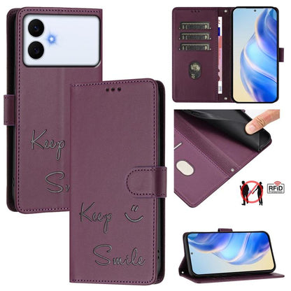 Smile Embossing RFID Leather Phone Case, For Galaxy S26 FE 5G 5G, For Samsung Galaxy S26+ 5G, For Samsung Galaxy S26 Edge 5G, For Samsung Galaxy S26 Ultra 5G, For Samsung Galaxy S26 5G, For Samsung Galaxy S25 Edge 5G, For Samsung Galaxy S25 5G         ...