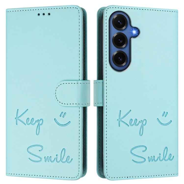 Smile Embossing RFID Leather Phone Case, For Samsung Galaxy S26+ 5G, For Samsung Galaxy S26 Edge 5G, For Samsung Galaxy S26 Ultra 5G, For Samsung Galaxy S26 5G, For Samsung Galaxy S25 Edge 5G, For Samsung Galaxy S25 5G, For Samsung Galaxy S25+ 5G      ...