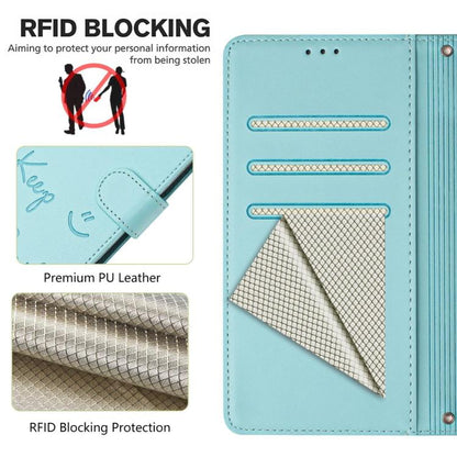 Smile Embossing RFID Leather Phone Case, For Galaxy S26 FE 5G 5G, For Samsung Galaxy S26+ 5G, For Samsung Galaxy S26 Edge 5G, For Samsung Galaxy S26 Ultra 5G, For Samsung Galaxy S26 5G, For Samsung Galaxy S25 Edge 5G, For Samsung Galaxy S25 5G         ...