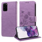 Embossed Butterfly Flowers Leather Phone Case, For Galaxy S20+