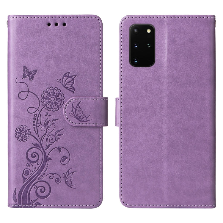 Embossed Butterfly Flowers Leather Phone Case, For Galaxy S20+