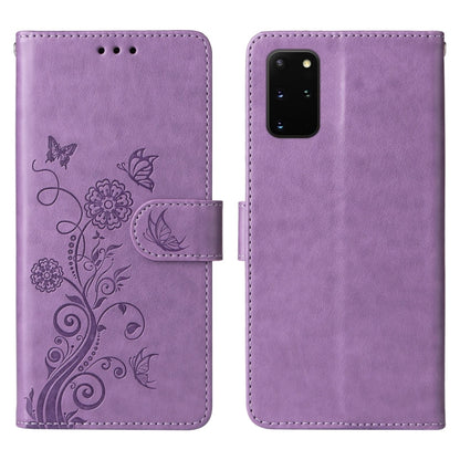Embossed Butterfly Flowers Leather Phone Case, For Galaxy S20+