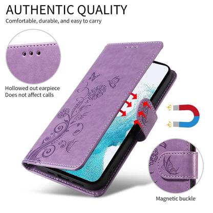 Embossed Butterfly Flowers Leather Phone Case, For Galaxy S20+