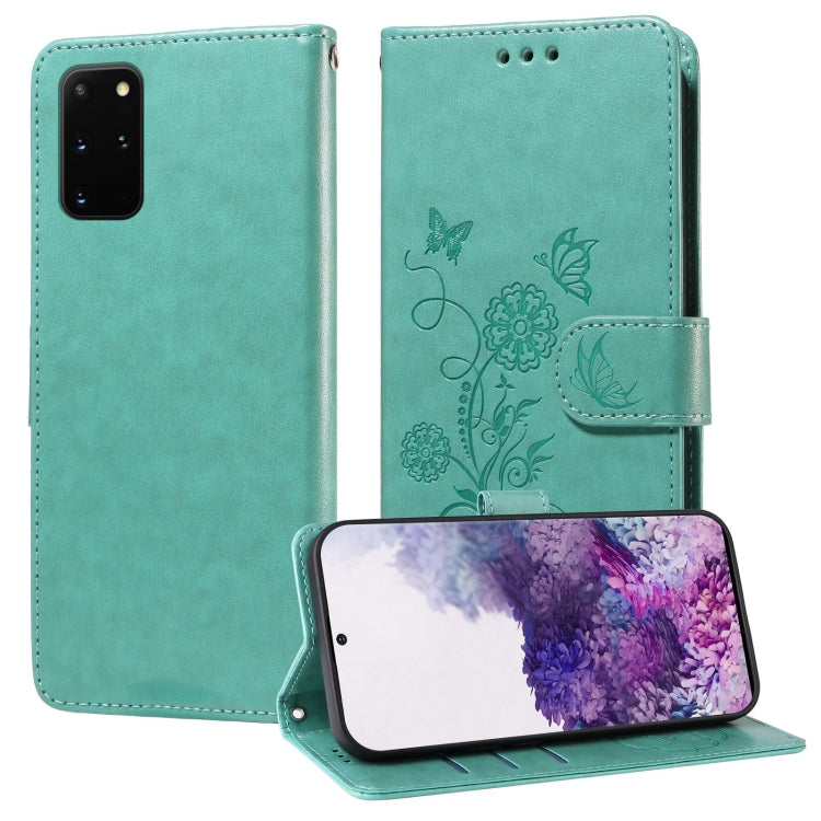 Embossed Butterfly Flowers Leather Phone Case, For Galaxy S20+