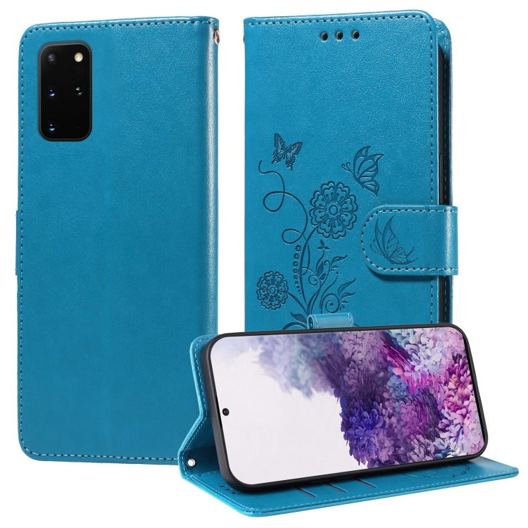 Embossed Butterfly Flowers Leather Phone Case, For Galaxy S20+