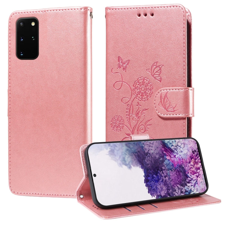 Embossed Butterfly Flowers Leather Phone Case, For Galaxy S20+
