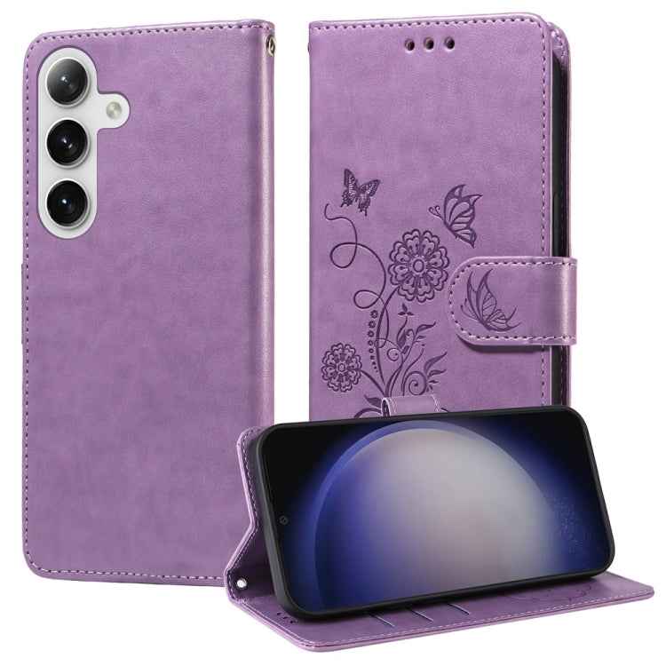 Embossed Butterfly Flowers Leather Phone Case, For Samsung Galaxy S26+ 5G, For Samsung Galaxy S26 Edge 5G, For Samsung Galaxy S26 Ultra 5G, For Samsung Galaxy S26 5G, For Samsung Galaxy S25 Edge 5G, For Samsung Galaxy S25 5G, For Samsung Galaxy S25+ 5G...