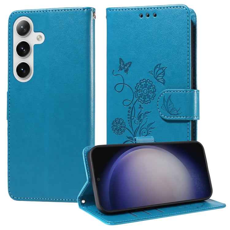Embossed Butterfly Flowers Leather Phone Case, For Samsung Galaxy S26+ 5G, For Samsung Galaxy S26 Edge 5G, For Samsung Galaxy S26 Ultra 5G, For Samsung Galaxy S26 5G, For Samsung Galaxy S25 Edge 5G, For Samsung Galaxy S25 5G, For Samsung Galaxy S25+ 5G...