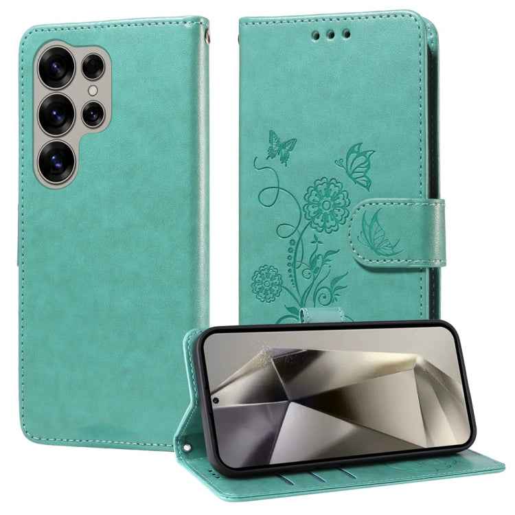 Embossed Butterfly Flowers Leather Phone Case, For Samsung Galaxy S26+ 5G, For Samsung Galaxy S26 Edge 5G, For Samsung Galaxy S26 Ultra 5G, For Samsung Galaxy S26 5G, For Samsung Galaxy S25 Edge 5G, For Samsung Galaxy S25 5G, For Samsung Galaxy S25+ 5G...