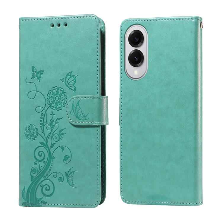 Embossed Butterfly Flowers Leather Phone Case, For Samsung Galaxy S26+ 5G, For Samsung Galaxy S26 Edge 5G, For Samsung Galaxy S26 Ultra 5G, For Samsung Galaxy S26 5G, For Samsung Galaxy S25 Edge 5G, For Samsung Galaxy S25 5G, For Samsung Galaxy S25+ 5G...