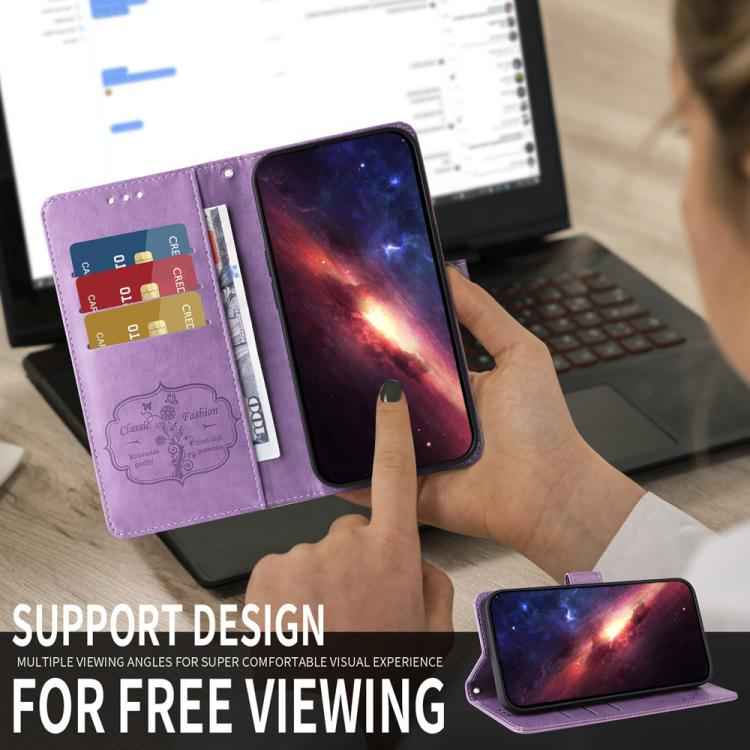 Embossed Butterfly Flowers Leather Phone Case, For Samsung Galaxy S26+ 5G, For Samsung Galaxy S26 Edge 5G, For Samsung Galaxy S26 Ultra 5G, For Samsung Galaxy S26 5G, For Samsung Galaxy S25 Edge 5G, For Samsung Galaxy S25 5G, For Samsung Galaxy S25+ 5G...