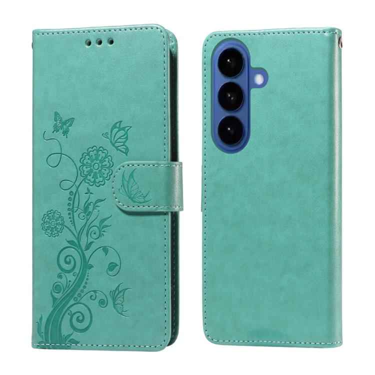 Embossed Butterfly Flowers Leather Phone Case, For Samsung Galaxy S26+ 5G, For Samsung Galaxy S26 Edge 5G, For Samsung Galaxy S26 Ultra 5G, For Samsung Galaxy S26 5G, For Samsung Galaxy S25 Edge 5G, For Samsung Galaxy S25 5G, For Samsung Galaxy S25+ 5G...