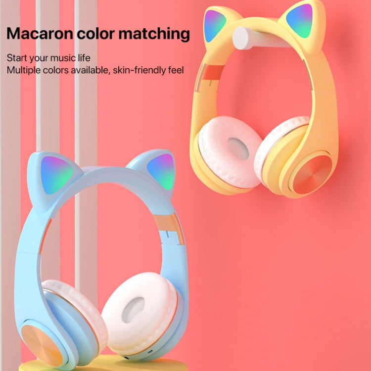 Cat Ears Bluetooth Wireless Headphones Gaming Headset with Light