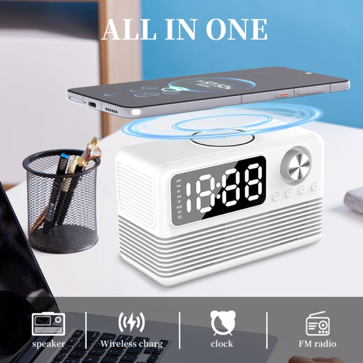 BT509 LED Bluetooth 5.3 Speaker Alarm Clock Music Display Radio