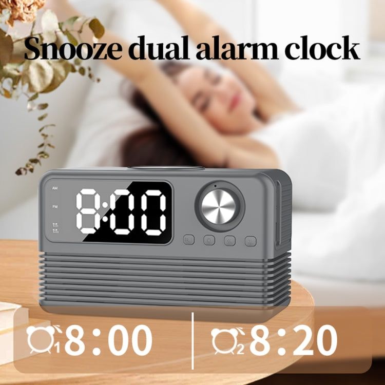 BT509 LED Bluetooth 5.3 Speaker Alarm Clock Music Display Radio