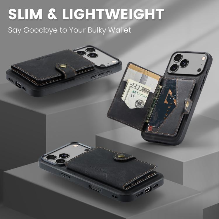 JEEHOOD J01 Retro Magnetic Detachable Wallet Phone Case