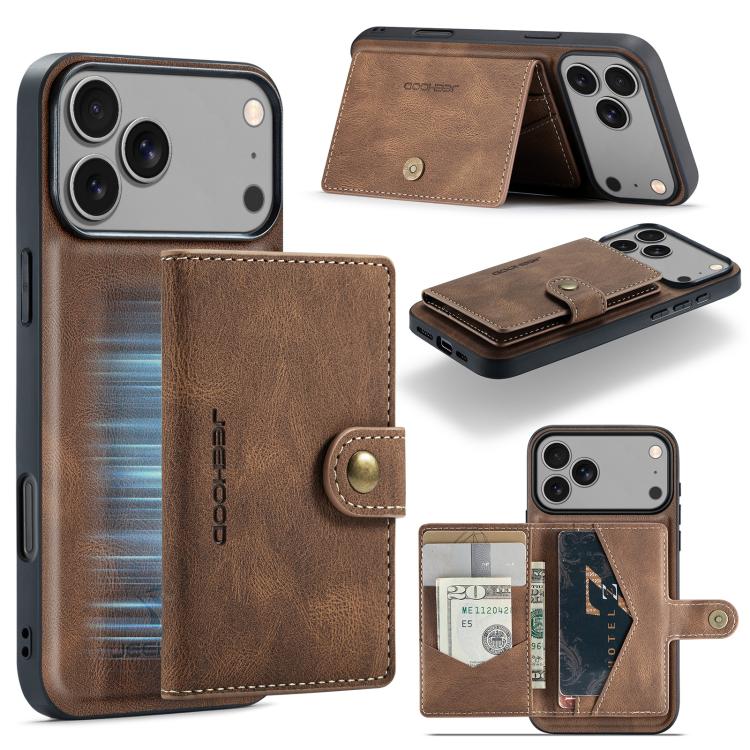 JEEHOOD J01 Retro Magnetic Detachable Wallet Phone Case