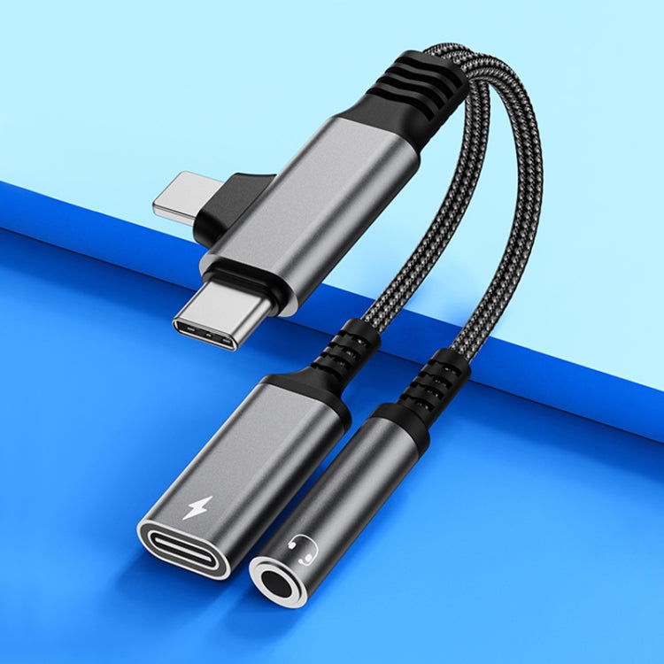 4 in 1 USB-C / Type-C, 8 Pin to 3.5mm, USB-C / Type-C Audio Adapter Cable