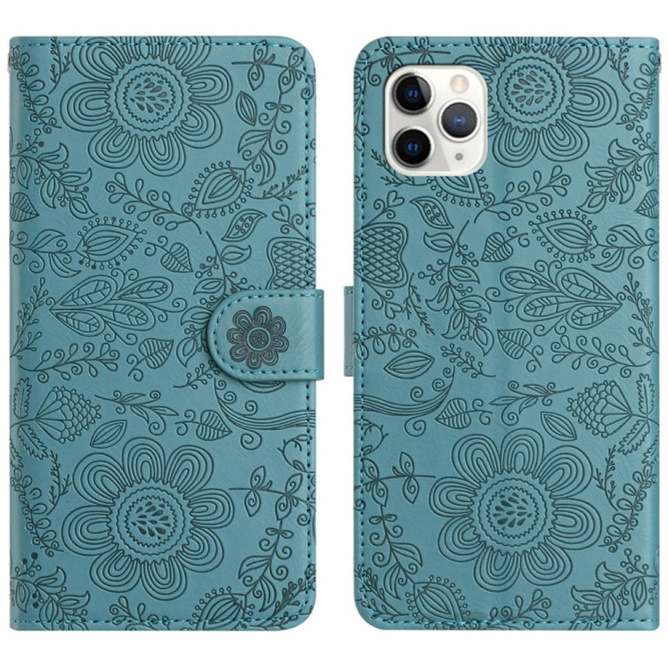Floral Embossed Pattern Leather Phone Case