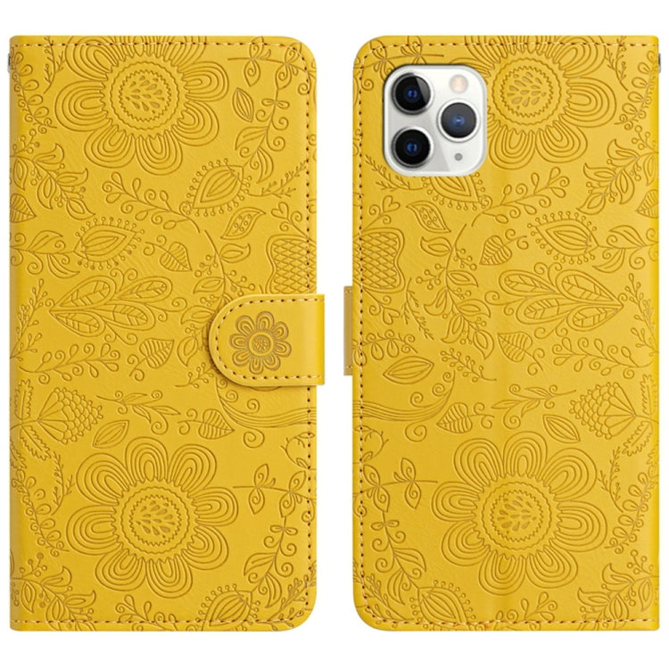 Floral Embossed Pattern Leather Phone Case