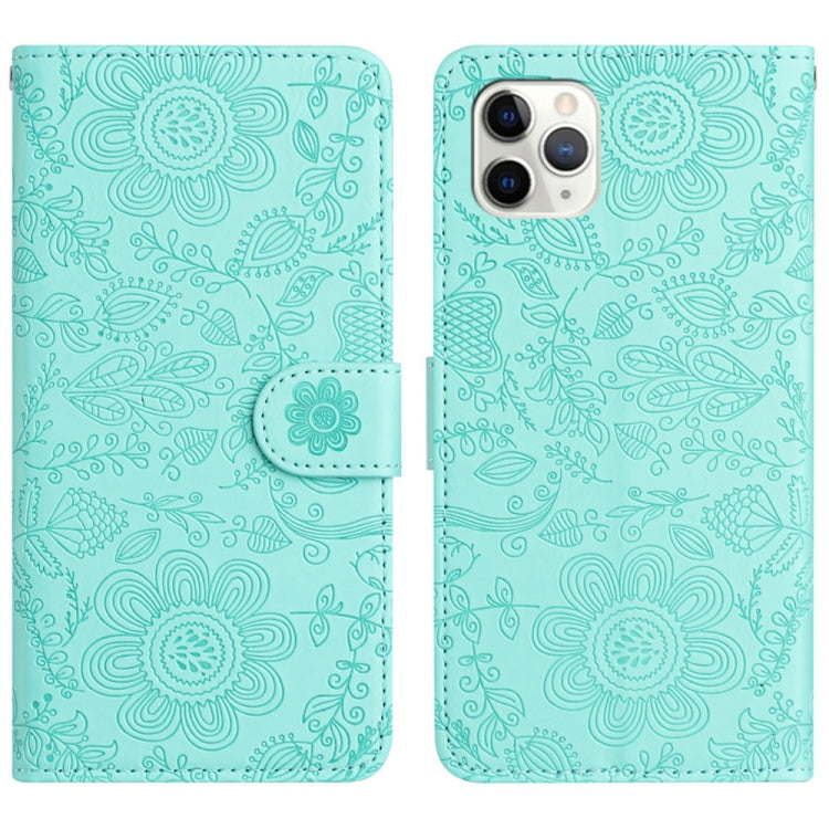 Floral Embossed Pattern Leather Phone Case
