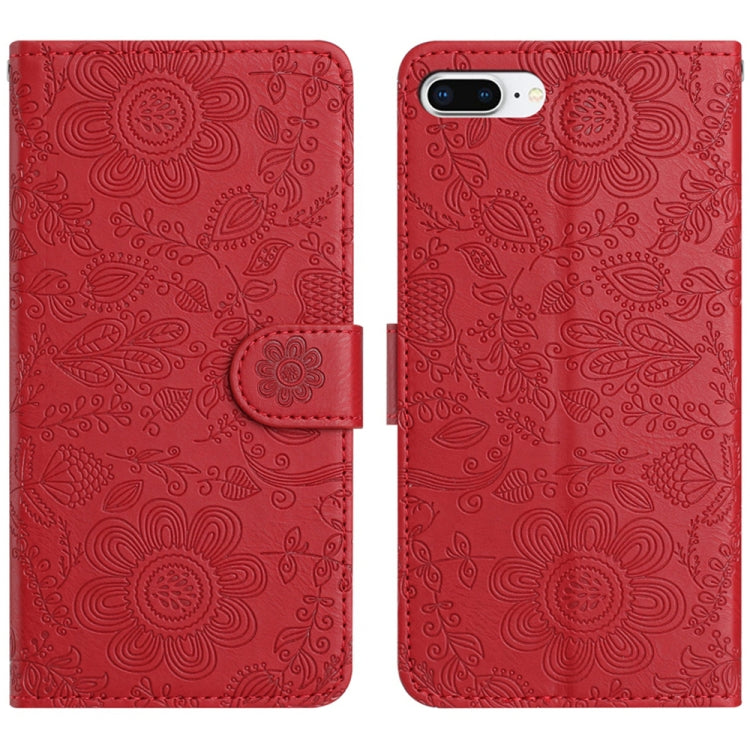 Floral Embossed Pattern Leather Phone Case