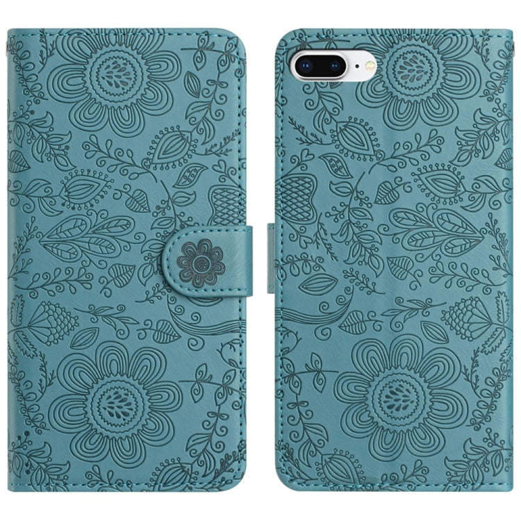 Floral Embossed Pattern Leather Phone Case