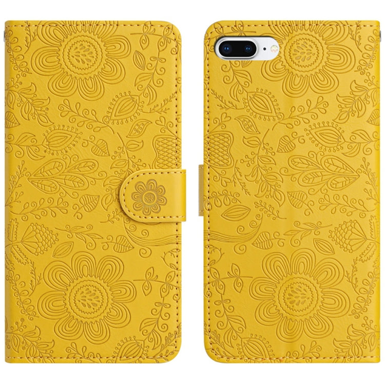 Floral Embossed Pattern Leather Phone Case