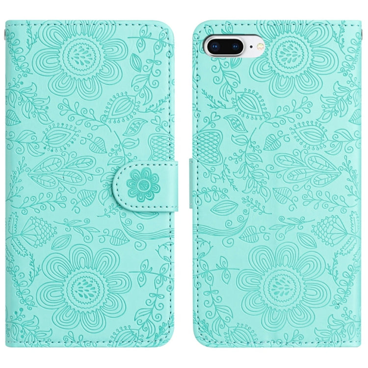 Floral Embossed Pattern Leather Phone Case