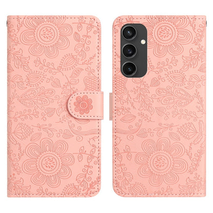 Floral Embossed Pattern Leather Phone Case, For Samsung Galaxy S24 FE 5G, For Samsung Galaxy S24 Ultra 5G, For Samsung Galaxy S24+ 5G, For Samsung Galaxy S24 5G, For Samsung Galaxy S23 FE 5G, For Samsung Galaxy S23 Ultra 5G, For Samsung Galaxy S23+ 5G ...