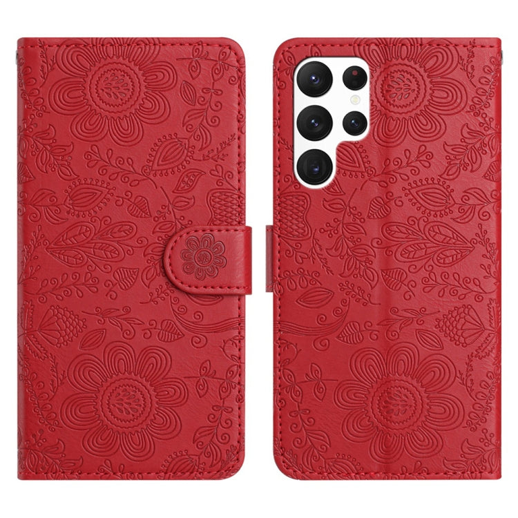 Floral Embossed Pattern Leather Phone Case, For Samsung Galaxy S24 FE 5G, For Samsung Galaxy S24 Ultra 5G, For Samsung Galaxy S24+ 5G, For Samsung Galaxy S24 5G, For Samsung Galaxy S23 FE 5G, For Samsung Galaxy S23 Ultra 5G, For Samsung Galaxy S23+ 5G ...