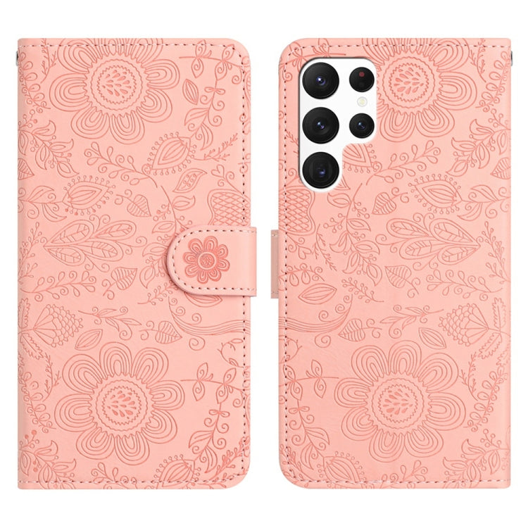 Floral Embossed Pattern Leather Phone Case, For Samsung Galaxy S24 FE 5G, For Samsung Galaxy S24 Ultra 5G, For Samsung Galaxy S24+ 5G, For Samsung Galaxy S24 5G, For Samsung Galaxy S23 FE 5G, For Samsung Galaxy S23 Ultra 5G, For Samsung Galaxy S23+ 5G ...