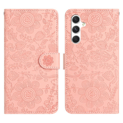 Floral Embossed Pattern Leather Phone Case, For Samsung Galaxy S24 FE 5G, For Samsung Galaxy S24 Ultra 5G, For Samsung Galaxy S24+ 5G, For Samsung Galaxy S24 5G, For Samsung Galaxy S23 FE 5G, For Samsung Galaxy S23 Ultra 5G, For Samsung Galaxy S23+ 5G ...