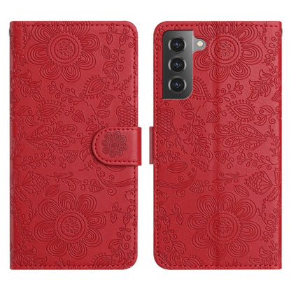 Floral Embossed Pattern Leather Phone Case, For Samsung Galaxy S22+ 5G, For Samsung Galaxy S22 5G, For Samsung Galaxy S21 FE 5G, For Samsung Galaxy S21 5G, For Samsung Galaxy S21+ 5G, For Samsung Galaxy S21 Ultra 5G, For Samsung Galaxy S20 FE 5G