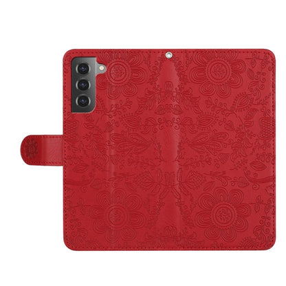 Floral Embossed Pattern Leather Phone Case, For Samsung Galaxy S22+ 5G, For Samsung Galaxy S22 5G, For Samsung Galaxy S21 FE 5G, For Samsung Galaxy S21 5G, For Samsung Galaxy S21+ 5G, For Samsung Galaxy S21 Ultra 5G, For Samsung Galaxy S20 FE 5G