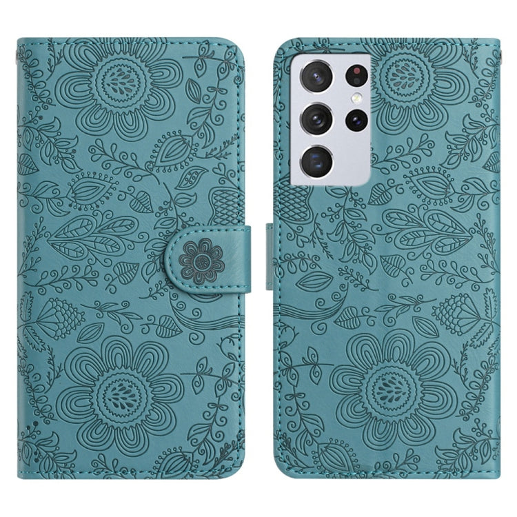 Floral Embossed Pattern Leather Phone Case, For Samsung Galaxy S22+ 5G, For Samsung Galaxy S22 5G, For Samsung Galaxy S21 FE 5G, For Samsung Galaxy S21 5G, For Samsung Galaxy S21+ 5G, For Samsung Galaxy S21 Ultra 5G, For Samsung Galaxy S20 FE 5G
