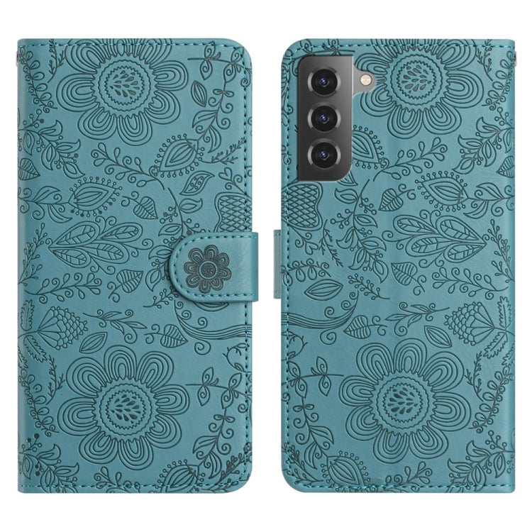 Floral Embossed Pattern Leather Phone Case, For Samsung Galaxy S22+ 5G, For Samsung Galaxy S22 5G, For Samsung Galaxy S21 FE 5G, For Samsung Galaxy S21 5G, For Samsung Galaxy S21+ 5G, For Samsung Galaxy S21 Ultra 5G, For Samsung Galaxy S20 FE 5G