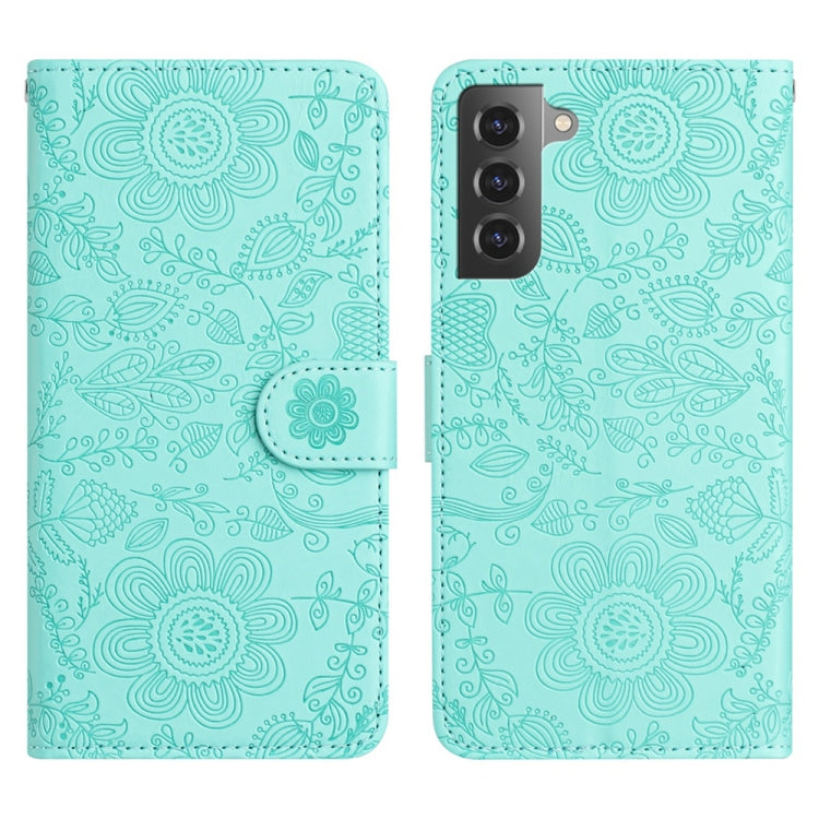 Floral Embossed Pattern Leather Phone Case, For Samsung Galaxy S22+ 5G, For Samsung Galaxy S22 5G, For Samsung Galaxy S21 FE 5G, For Samsung Galaxy S21 5G, For Samsung Galaxy S21+ 5G, For Samsung Galaxy S21 Ultra 5G, For Samsung Galaxy S20 FE 5G