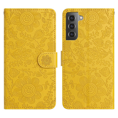 Floral Embossed Pattern Leather Phone Case, For Samsung Galaxy S22+ 5G, For Samsung Galaxy S22 5G, For Samsung Galaxy S21 FE 5G, For Samsung Galaxy S21 5G, For Samsung Galaxy S21+ 5G, For Samsung Galaxy S21 Ultra 5G, For Samsung Galaxy S20 FE 5G