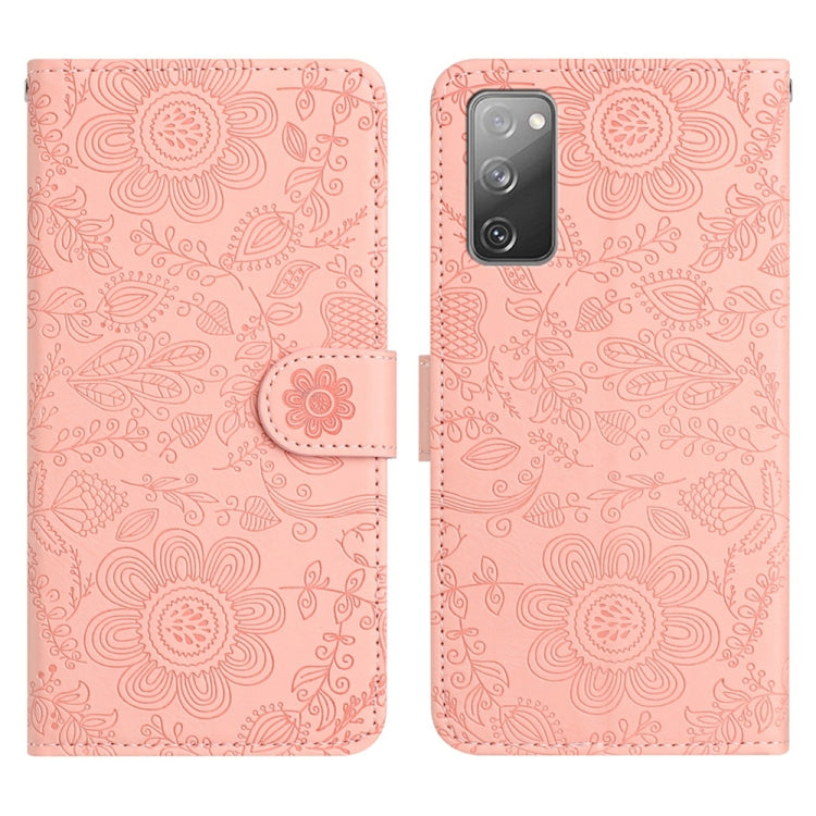 Floral Embossed Pattern Leather Phone Case, For Samsung Galaxy S22+ 5G, For Samsung Galaxy S22 5G, For Samsung Galaxy S21 FE 5G, For Samsung Galaxy S21 5G, For Samsung Galaxy S21+ 5G, For Samsung Galaxy S21 Ultra 5G, For Samsung Galaxy S20 FE 5G