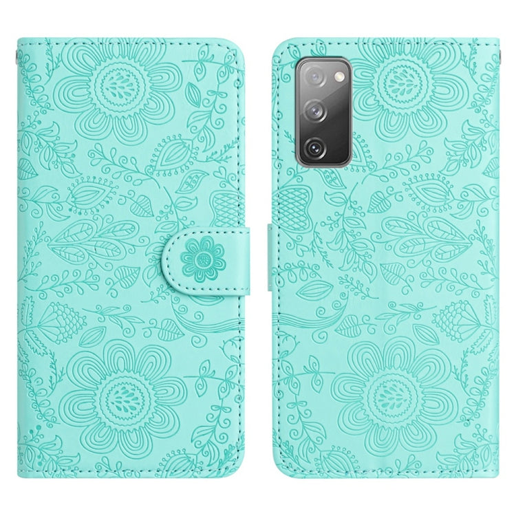 Floral Embossed Pattern Leather Phone Case, For Samsung Galaxy S22+ 5G, For Samsung Galaxy S22 5G, For Samsung Galaxy S21 FE 5G, For Samsung Galaxy S21 5G, For Samsung Galaxy S21+ 5G, For Samsung Galaxy S21 Ultra 5G, For Samsung Galaxy S20 FE 5G
