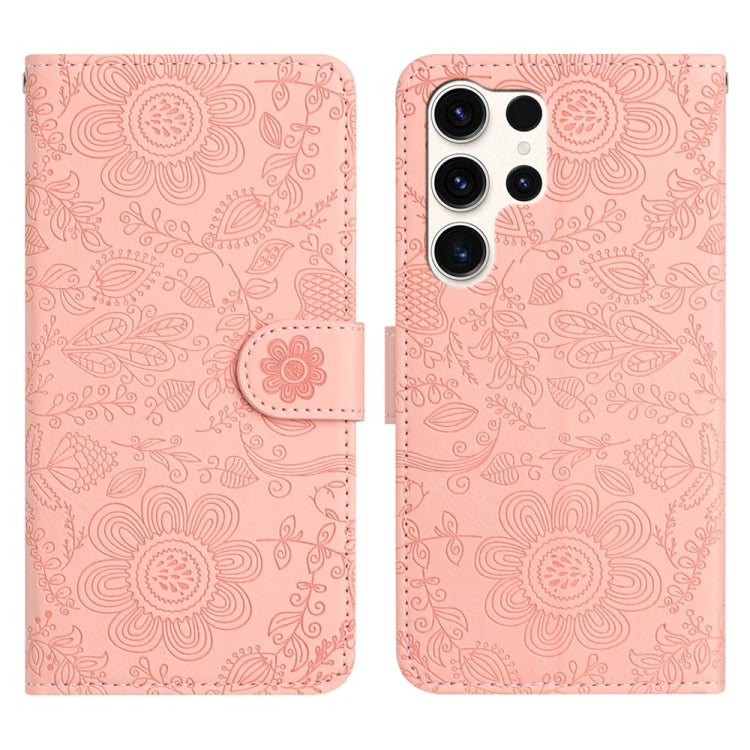 Floral Embossed Pattern Leather Phone Case, For Samsung Galaxy S26+ 5G, For Samsung Galaxy S26 Edge 5G, For Samsung Galaxy S26 Ultra 5G, For Samsung Galaxy S26 5G, For Samsung Galaxy S25 FE 5G, For Samsung Galaxy S25 Edge 5G, For Samsung Galaxy S25 5G ...