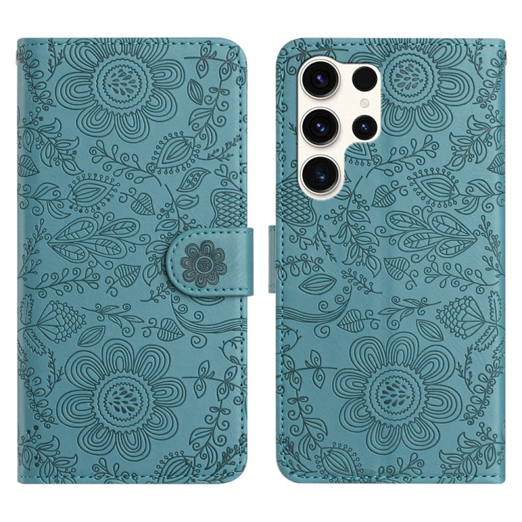 Floral Embossed Pattern Leather Phone Case, For Samsung Galaxy S26+ 5G, For Samsung Galaxy S26 Edge 5G, For Samsung Galaxy S26 Ultra 5G, For Samsung Galaxy S26 5G, For Samsung Galaxy S25 FE 5G, For Samsung Galaxy S25 Edge 5G, For Samsung Galaxy S25 5G ...