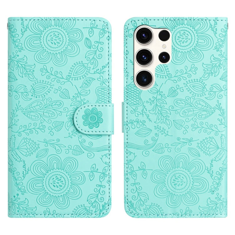 Floral Embossed Pattern Leather Phone Case, For Samsung Galaxy S26+ 5G, For Samsung Galaxy S26 Edge 5G, For Samsung Galaxy S26 Ultra 5G, For Samsung Galaxy S26 5G, For Samsung Galaxy S25 FE 5G, For Samsung Galaxy S25 Edge 5G, For Samsung Galaxy S25 5G ...