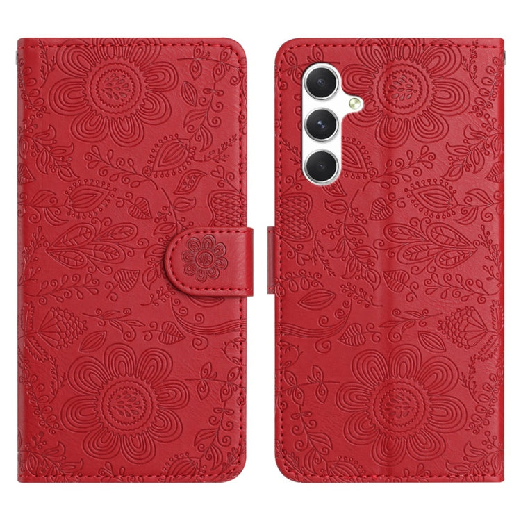 Floral Embossed Pattern Leather Phone Case, For Samsung Galaxy S26+ 5G, For Samsung Galaxy S26 Edge 5G, For Samsung Galaxy S26 Ultra 5G, For Samsung Galaxy S26 5G, For Samsung Galaxy S25 FE 5G, For Samsung Galaxy S25 Edge 5G, For Samsung Galaxy S25 5G ...