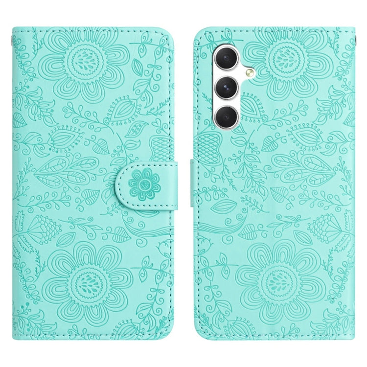 Floral Embossed Pattern Leather Phone Case, For Samsung Galaxy S26+ 5G, For Samsung Galaxy S26 Edge 5G, For Samsung Galaxy S26 Ultra 5G, For Samsung Galaxy S26 5G, For Samsung Galaxy S25 FE 5G, For Samsung Galaxy S25 Edge 5G, For Samsung Galaxy S25 5G ...