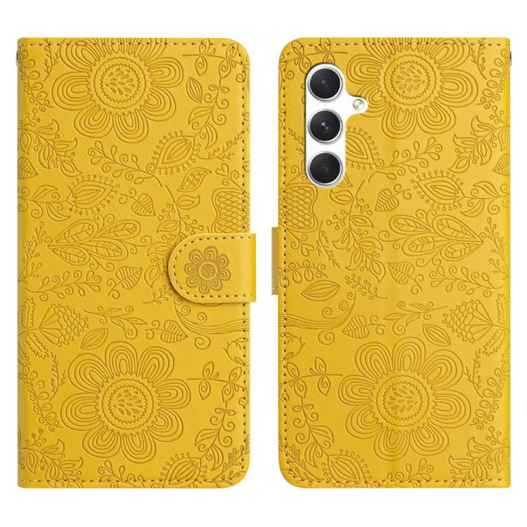 Floral Embossed Pattern Leather Phone Case, For Samsung Galaxy S26+ 5G, For Samsung Galaxy S26 Edge 5G, For Samsung Galaxy S26 Ultra 5G, For Samsung Galaxy S26 5G, For Samsung Galaxy S25 FE 5G, For Samsung Galaxy S25 Edge 5G, For Samsung Galaxy S25 5G ...