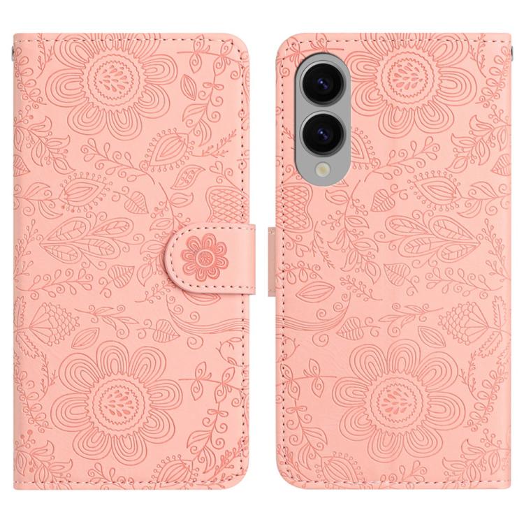Floral Embossed Pattern Leather Phone Case, For Samsung Galaxy S26+ 5G, For Samsung Galaxy S26 Edge 5G, For Samsung Galaxy S26 Ultra 5G, For Samsung Galaxy S26 5G, For Samsung Galaxy S25 FE 5G, For Samsung Galaxy S25 Edge 5G, For Samsung Galaxy S25 5G ...